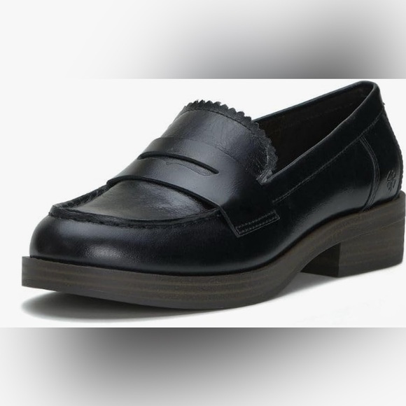 ✨ NWT & NIB Lucky Brand Floriss Black Leather Penny Loafers — Size 9M 🖤 - Picture 6 of 12